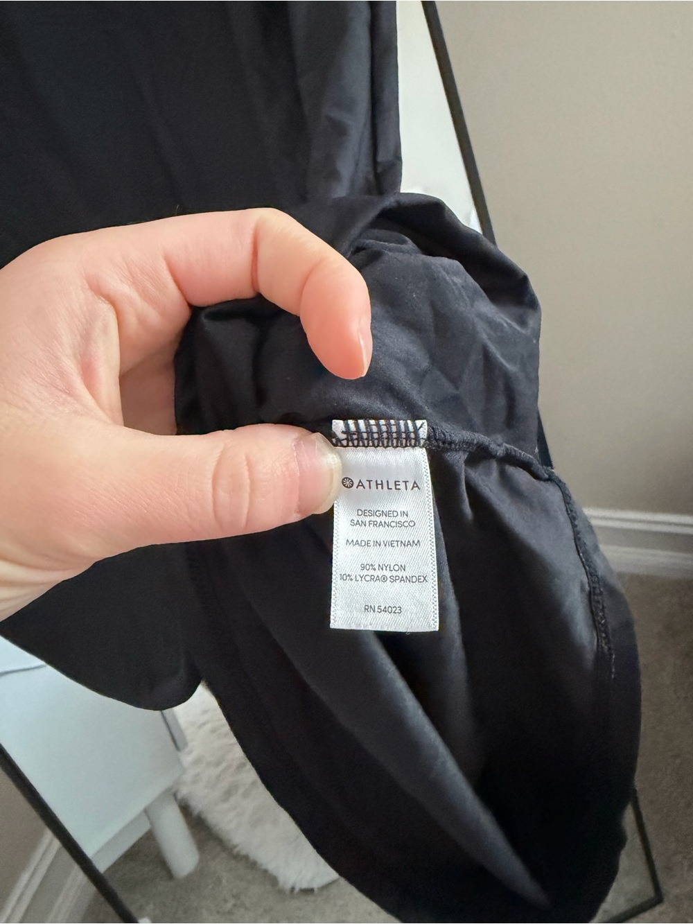Athleta Black Asymmetrical Hem Tee Dress - Picture 6 of 6